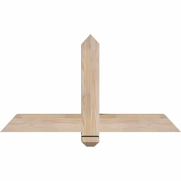 Ekena Millwork Eugene Smooth Timber Gable Bracket, Douglas Fir, 36"W x 19"H x 3 1/2"D x 3 1/2"F, 13/12 Pitch GBW036X19X0404EUG00SDF - main